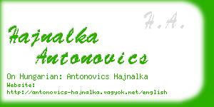 hajnalka antonovics business card